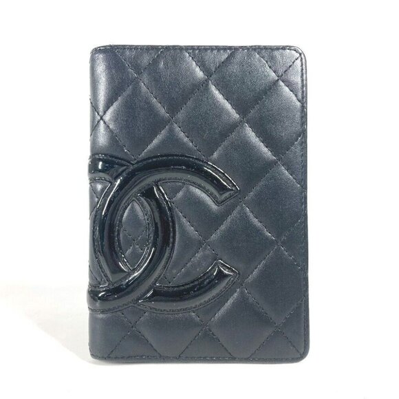 CHANEL Cambon Line CC CC Mark System Organizer Notebook cover Leather Black - Picture 1 of 13